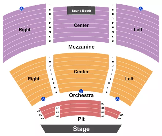 seating chart for The Tracy Performing Arts Center - Endstage - eventticketscenter.com