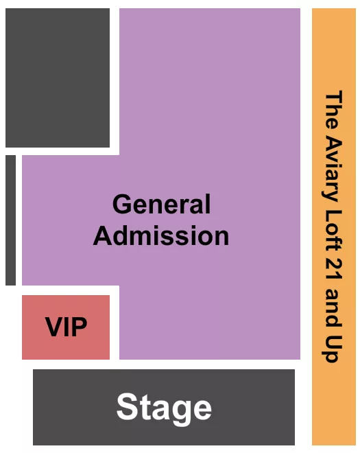 seating chart for The Truman - Kansas City - GA/Aviary Loft/VIP - eventticketscenter.com