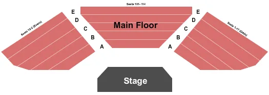 seating chart for The Unicorn Theatre - MA - End Stage - eventticketscenter.com