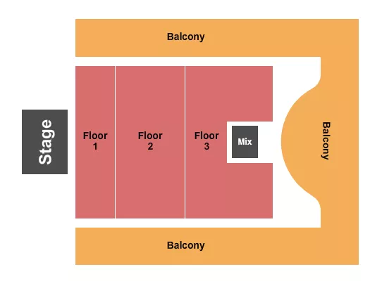 seating chart for The Union Event Center - Endstage GA - eventticketscenter.com