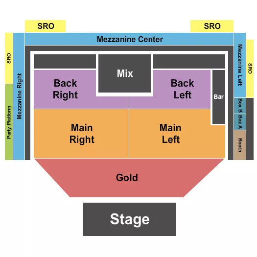 seating chart for The Van Buren - Endstage GC - eventticketscenter.com