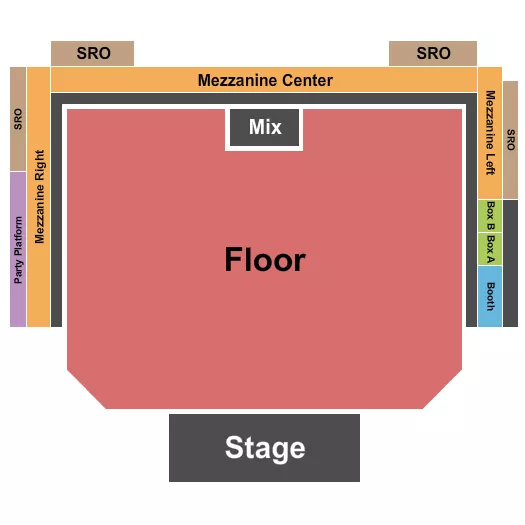 seating chart for The Van Buren - GA Floor 2 - eventticketscenter.com