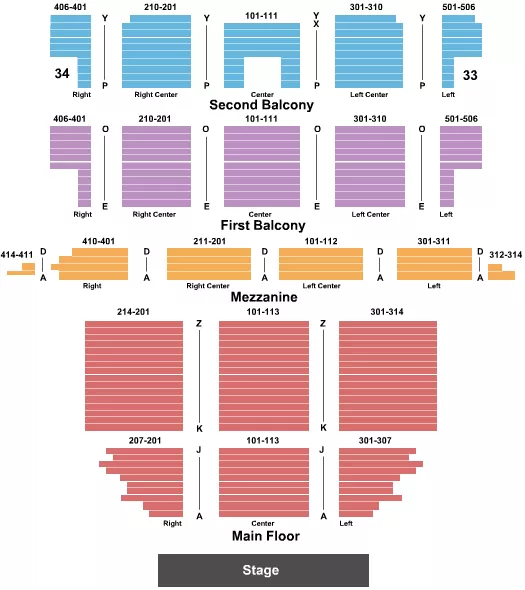 seating chart for The Vets - End Stage - eventticketscenter.com
