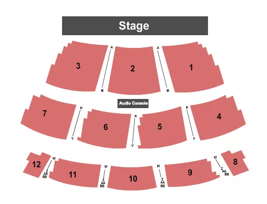 seating chart for The Vista Center for the Arts - End Stage - eventticketscenter.com