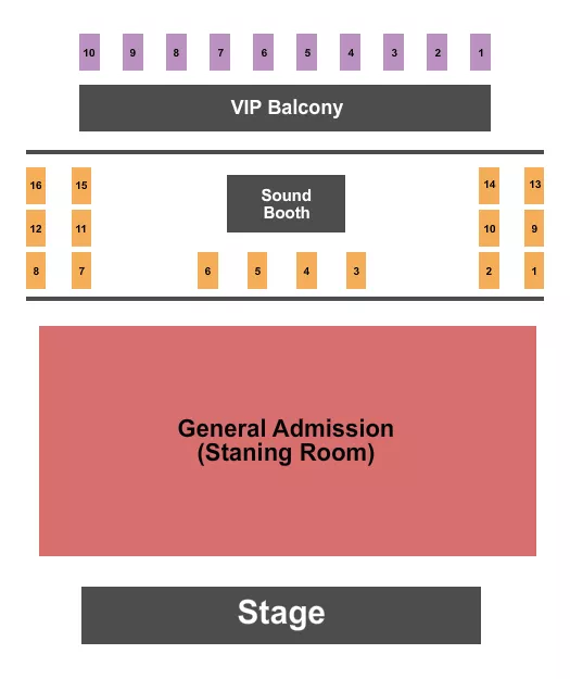 seating chart for The Vixen - Endstage SRO/Tables - eventticketscenter.com