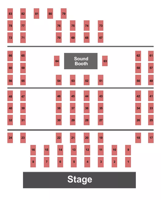 seating chart for The Vixen - Tables 2 - eventticketscenter.com