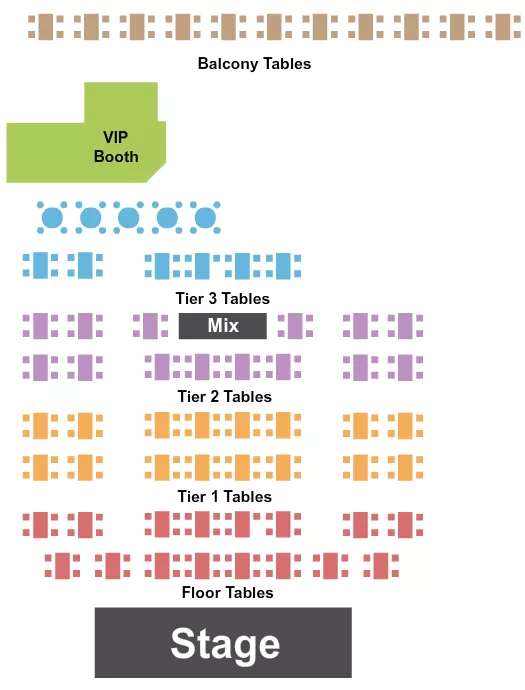 seating chart for The Vixen - Tables - eventticketscenter.com