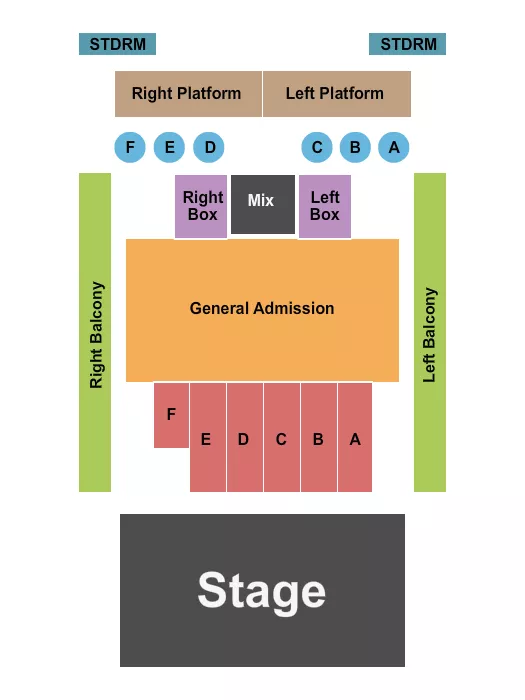 seating chart for The Vogel at the Count Basie Center for the Arts - Endstage GA/Rsvd Floor - eventticketscenter.com