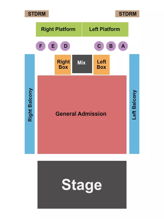 seating chart for The Vogel at the Count Basie Center for the Arts - Endstage GA Floor 2 - eventticketscenter.com