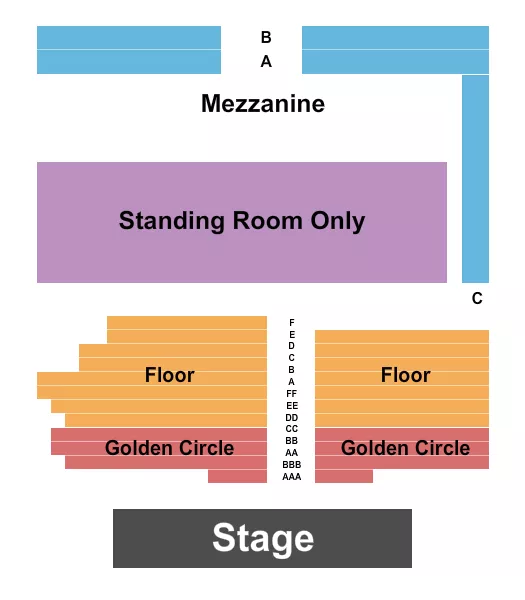 seating chart for The Warehouse at Fairfield Theatre Company - Endstage AAA - eventticketscenter.com