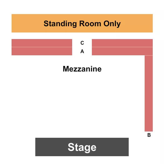seating chart for The Warehouse at Fairfield Theatre Company - GA/RSV Mezz - eventticketscenter.com