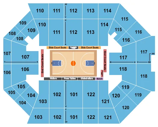 seating chart for The Watsco Center At UM - Basketball Harlem Globetrotters - eventticketscenter.com