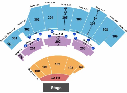 seating chart for The Wharf Amphitheatre - Old Dominion - eventticketscenter.com