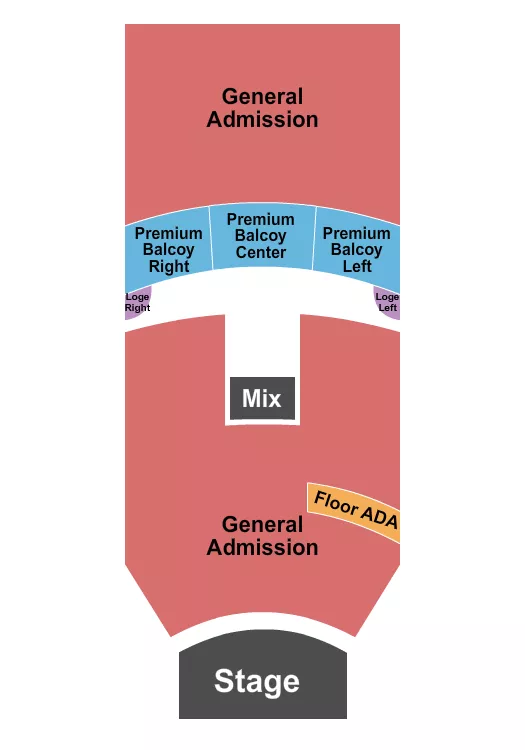 seating chart for The Wilma Theatre - MT - GA Floor/Premium/GA Balcony 2 - eventticketscenter.com