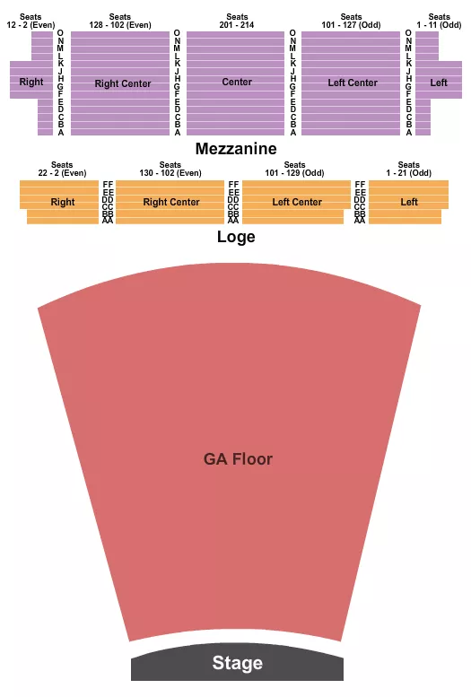 seating chart for The Wiltern - Endstage GA Floor - eventticketscenter.com