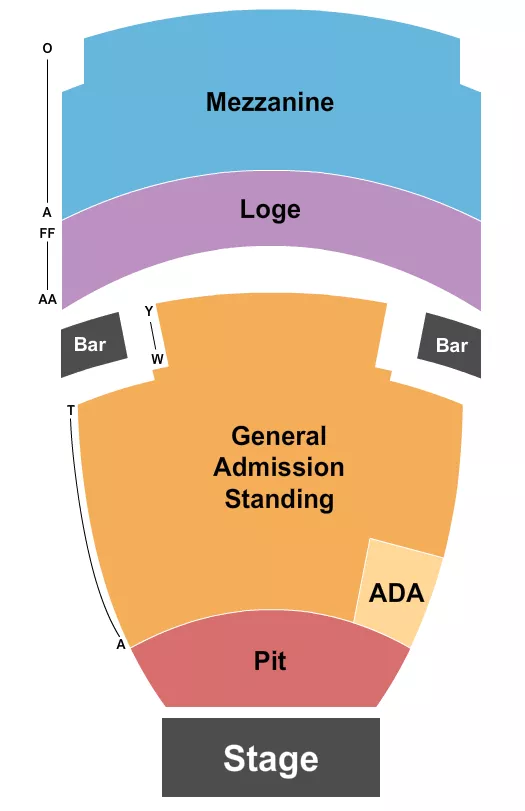 seating chart for The Wiltern - Endstage GA Pit 4 - eventticketscenter.com