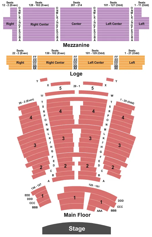 seating chart for The Wiltern - End Stage - eventticketscenter.com