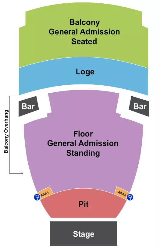 seating chart for The Wiltern - GA Pit/Flr/Balc - RSV Loge - eventticketscenter.com