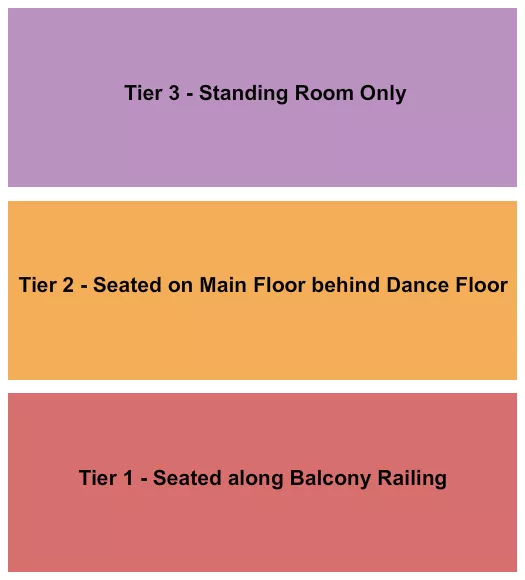 seating chart for The Woodward Theater - Cincinnati - Tier 1-3 SRO - eventticketscenter.com