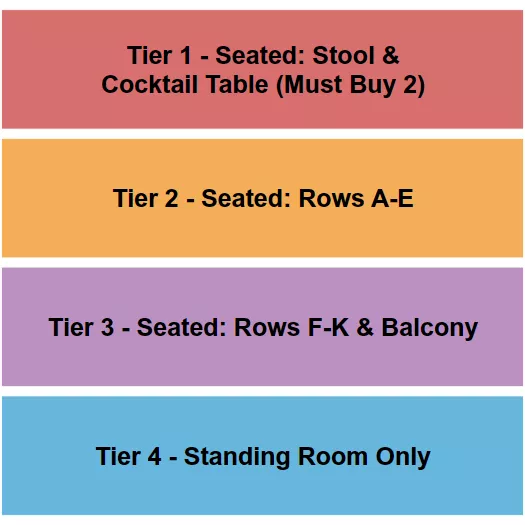 seating chart for The Woodward Theater - Cincinnati - Tier 1-4/SRO - eventticketscenter.com