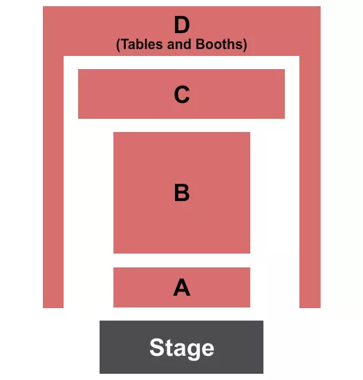 seating chart for The Yale Theater - Zone A-C w/Tables & Booths - eventticketscenter.com