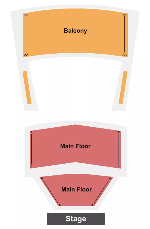 seating chart for The Young Performing Arts Center - Endstage MF/Balc - eventticketscenter.com