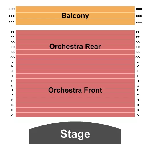 seating chart for The Youngstown Playhouse - Endstage - eventticketscenter.com