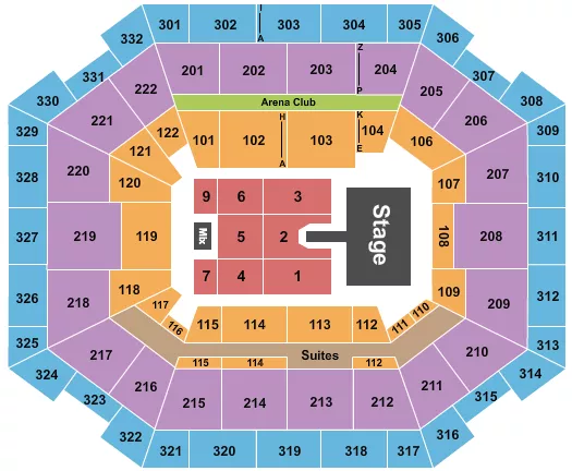 seating chart for The Yuengling Center - CeCe Winans - eventticketscenter.com