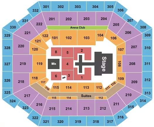 seating chart for The Yuengling Center - Chris Tomlin 1 - eventticketscenter.com