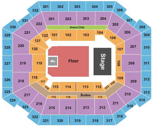 seating chart for The Yuengling Center - End Stage GA Floor 2 - eventticketscenter.com