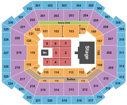 seating chart for The Yuengling Center - Grupo Frontera - eventticketscenter.com