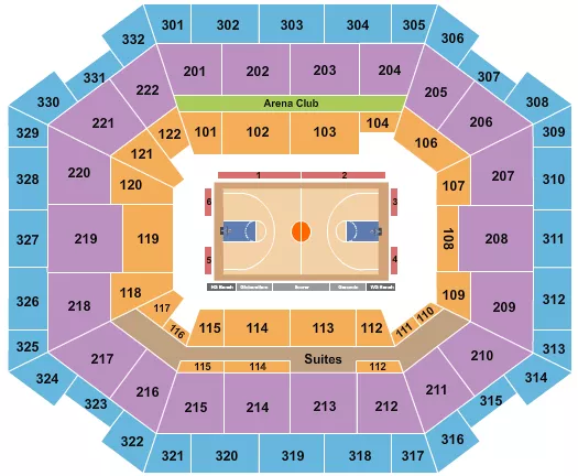 seating chart for The Yuengling Center - Harlem Globetrotters - eventticketscenter.com