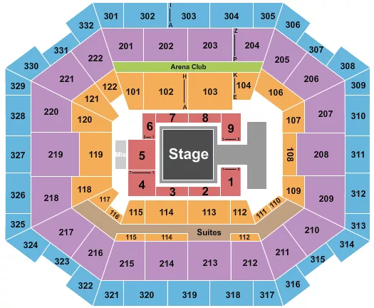 seating chart for The Yuengling Center - RAF - eventticketscenter.com