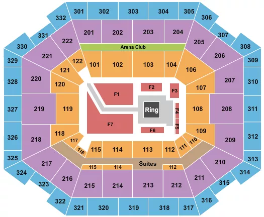 seating chart for The Yuengling Center - WWE - eventticketscenter.com