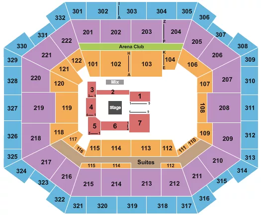 seating chart for The Yuengling Center - Wrestling - TNA - eventticketscenter.com