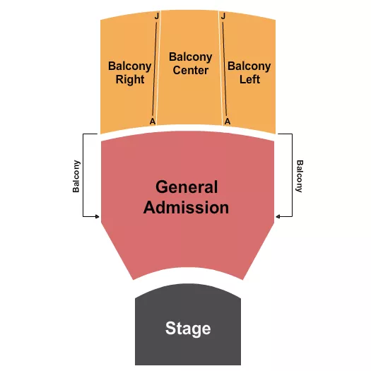 seating chart for Theatre Beanfield - Endstage GA Floor - eventticketscenter.com