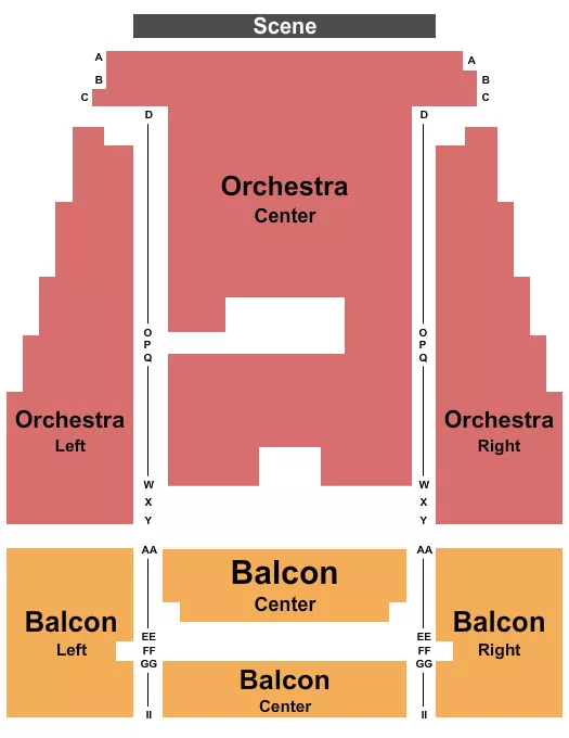 seating chart for Theatre Des Deux Rives - Endstage - eventticketscenter.com