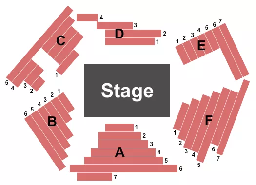 seating chart for Theatre In The Round - Endstage - eventticketscenter.com