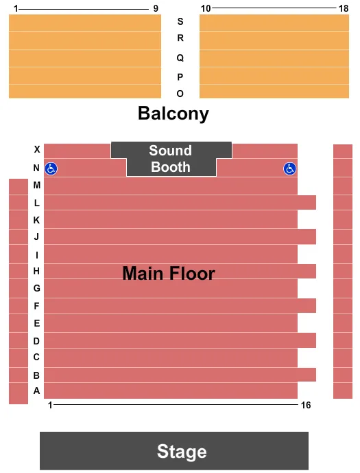 seating chart for Theatre Of The Republic - End Stage - eventticketscenter.com