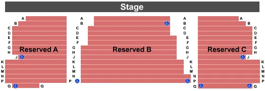 seating chart for Theatre Tuscaloosa - End Stage - eventticketscenter.com
