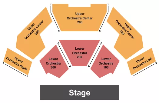 seating chart for Theatre at the BJCC - Endstage 3 - eventticketscenter.com