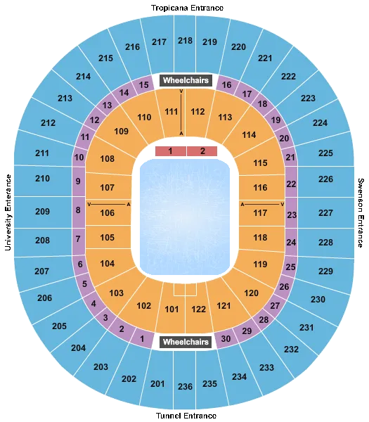 seating chart for Thomas & Mack Center - Disney On Ice - eventticketscenter.com