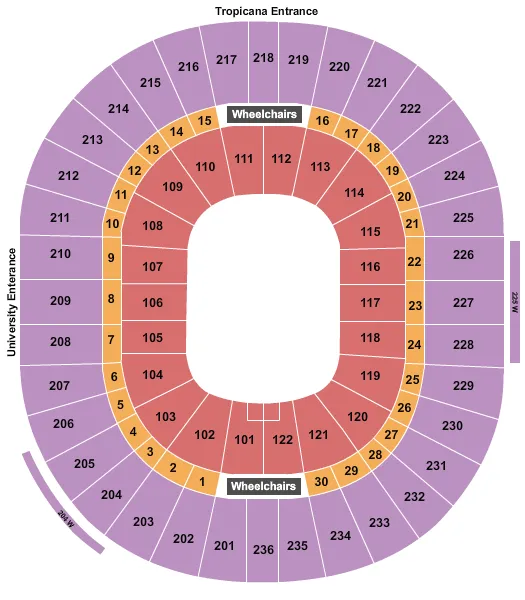 seating chart for Thomas & Mack Center - Open Floor - eventticketscenter.com