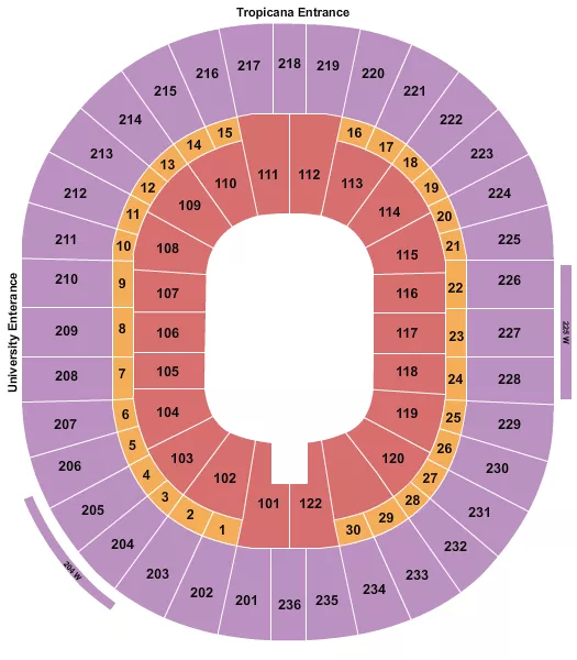 seating chart for Thomas & Mack Center - Performance Area - eventticketscenter.com