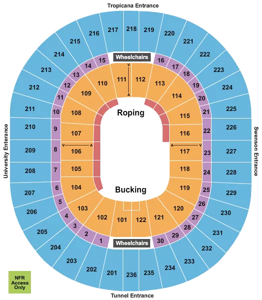 seating chart for Thomas & Mack Center - Rodeo 2 - eventticketscenter.com