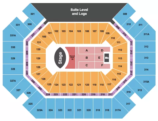 seating chart for Thompson Boling Arena at Food City Center - Eric Church 1 - eventticketscenter.com