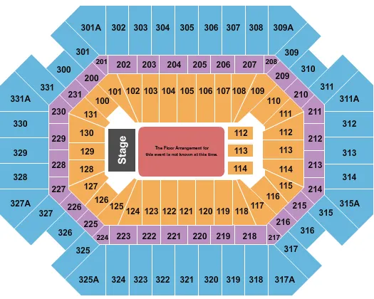 seating chart for Thompson Boling Arena at Food City Center - Generic Floor - eventticketscenter.com