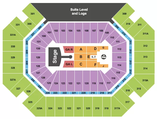 seating chart for Thompson Boling Arena at Food City Center - Greta Van Fleet - eventticketscenter.com