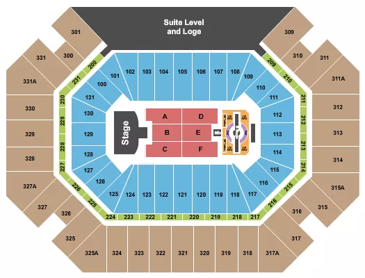 seating chart for Thompson Boling Arena at Food City Center - Justin Timberlake - eventticketscenter.com