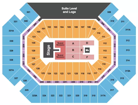 seating chart for Thompson Boling Arena at Food City Center - Parker McCollum - eventticketscenter.com